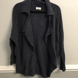 Lou & Grey Open Front Waterfall Knit Cardigan Size Small